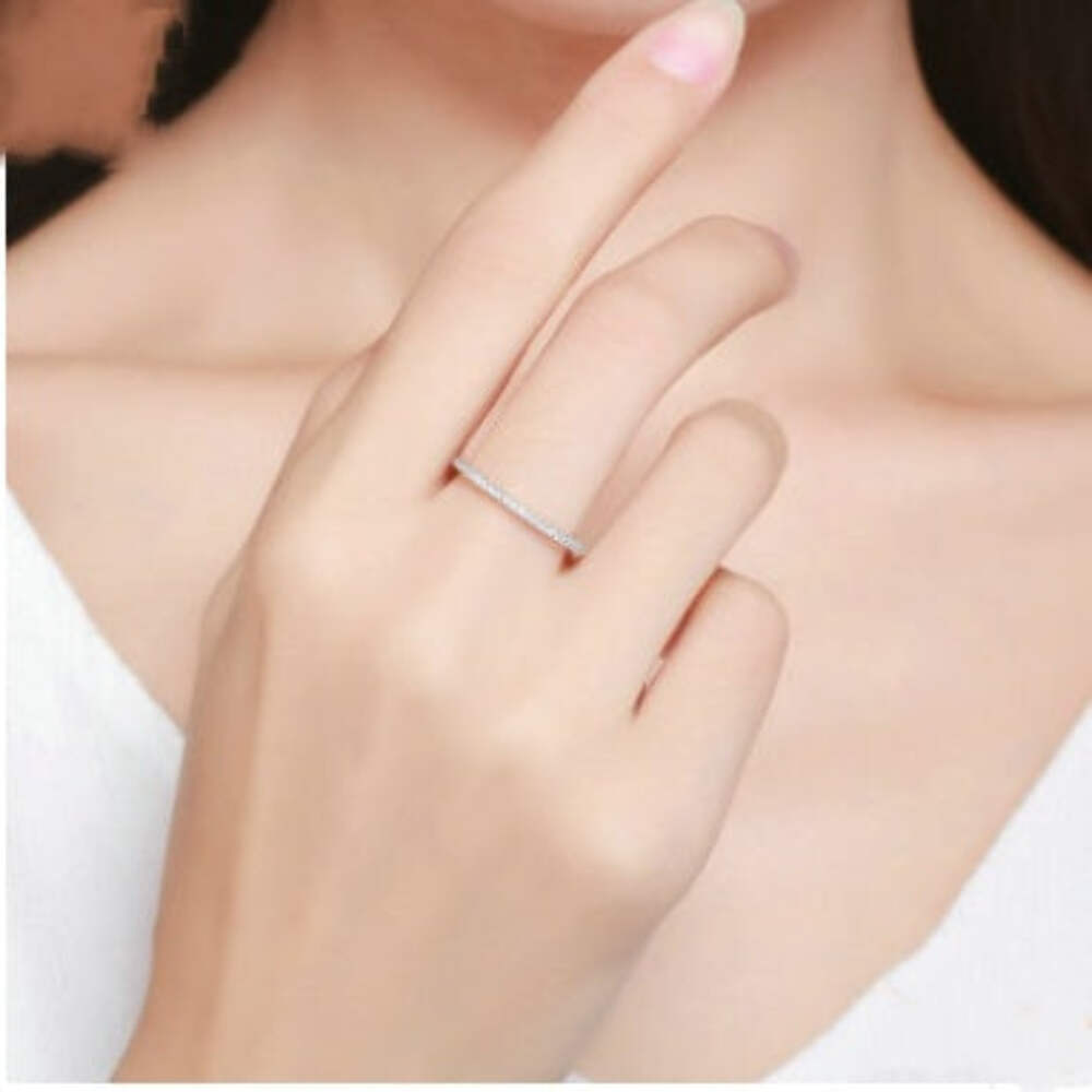 European Style 925 Silver Ring with Drilled Design