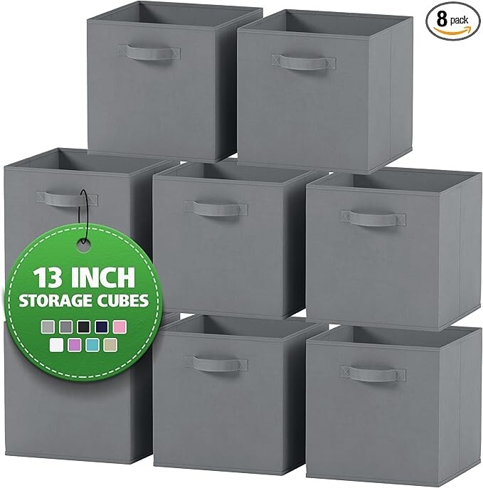 Collapsible Fabric Storage Bins for Shelves Organizers Cubes Baskets