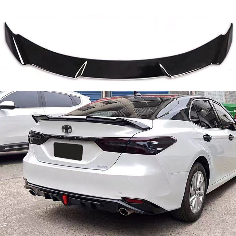 1X REAR TRUNK LID SPOILER gloss black For Toyota Camry 2018 2019 2020 KN style
