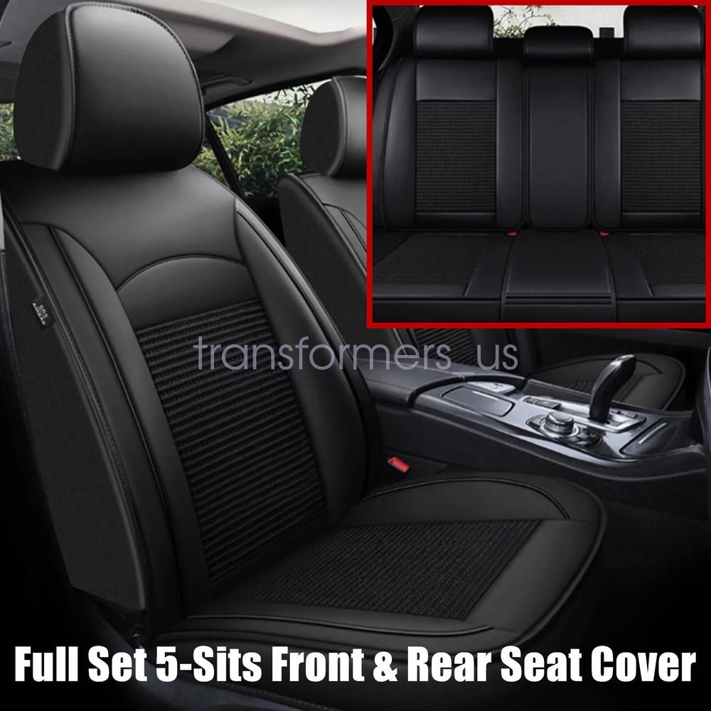 For 1996-2025 Toyota RAV4 Car SEAT COVER Full Set Cushion PU Leather