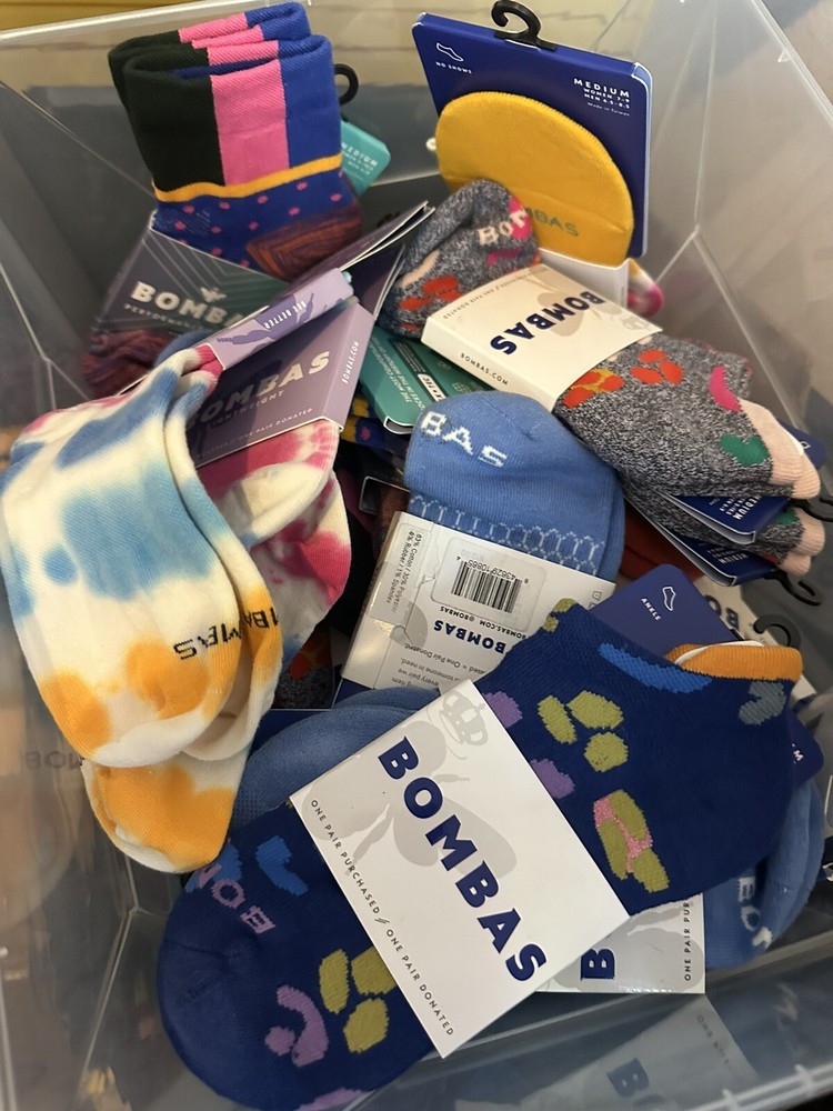 LOT of 10 New BOMBAS Mixed Ankle Crew Socks Medium Womens 7-9 Mens 6.5-8.5