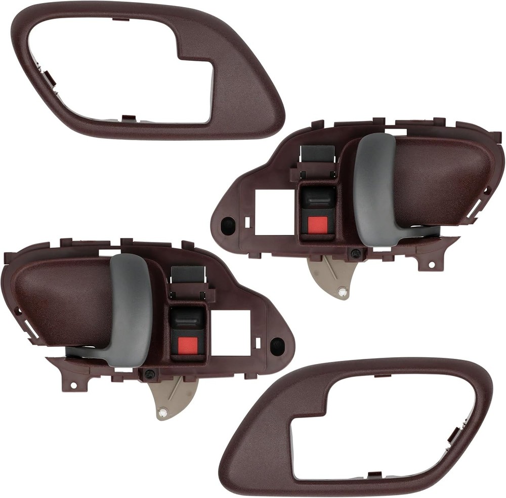 Interior Door Handle w/Bezel Kit (Red) Compatible with 1995-2002 Chevy Chevy GMC