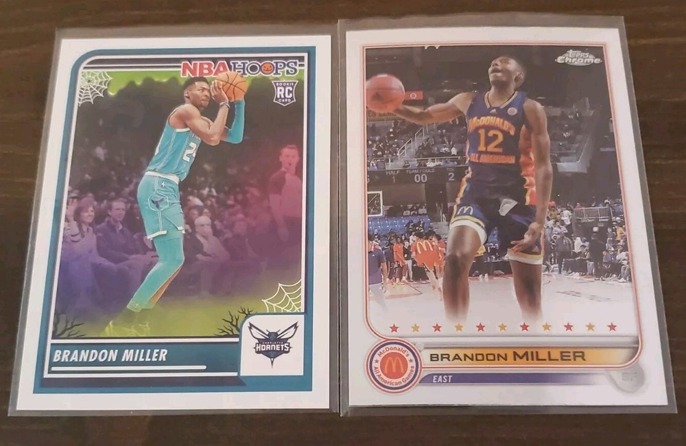 Brandon Miller 2022 topps chrome mcdonalds/'24 haunted hoops. Charlotte Hornets