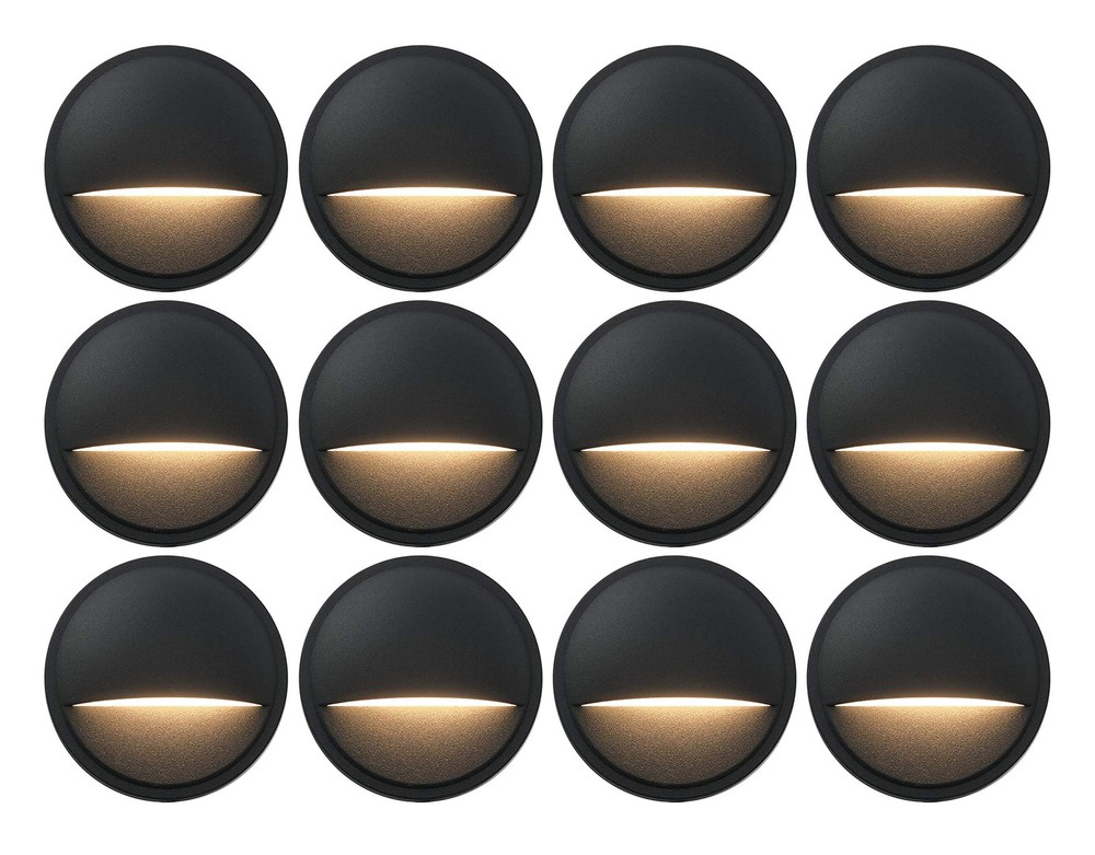 GKOLED 12 Pack Low Voltage LED Deck Lights, Landscape Step Lights Fixtures, 2...