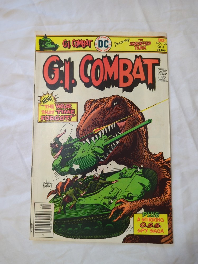 G.I. COMBAT Issue #195 ~ JOE KUBERT Cover! [DC 1976] VF- or Better