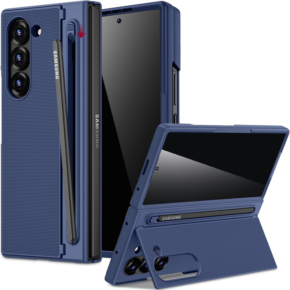 for Samsung Galaxy Z Fold 6 Case with S Pen Holder Slot [Military Grade Drop][Bu