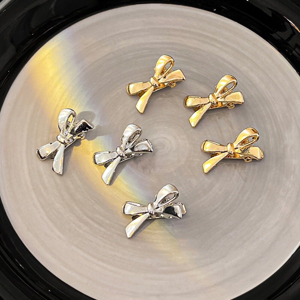 Gold Silver Color Small Side Clip Low Ponytail Duckbill Clip Hair Accessories