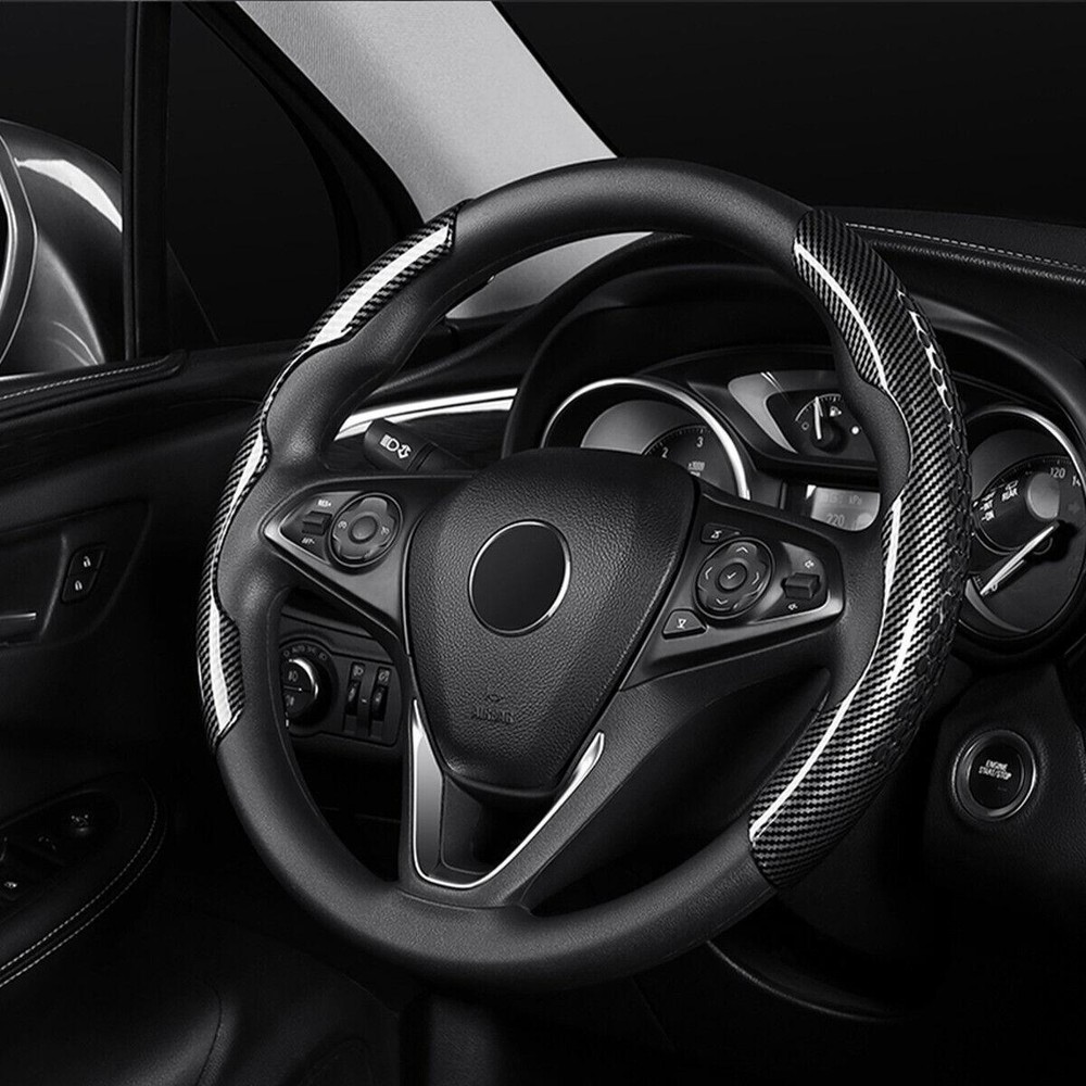 Carbon Fiber Color Car Steering Wheel Booster Cover 38cm Non-Slip Accessories