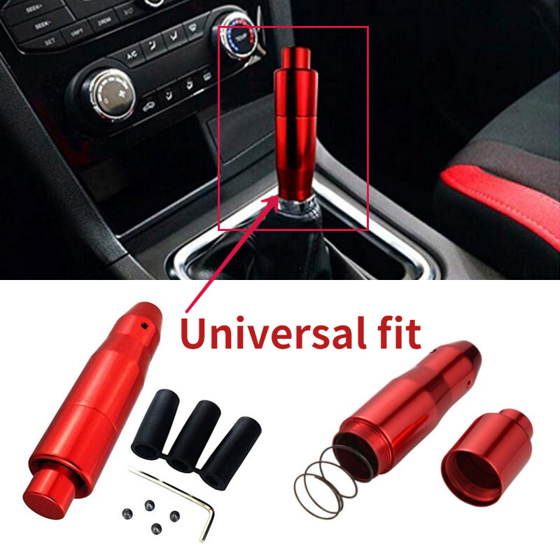 Universal Car Gear Stick Shift Knob Shifter Lever Cover Head Button with Adapter