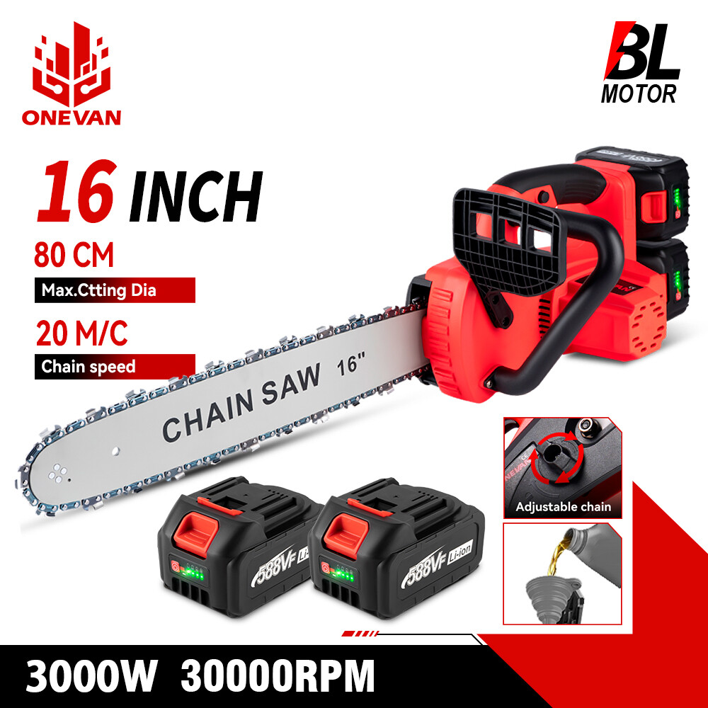 16-Inch Brushless Cordless Chainsaw with Battery and Charger