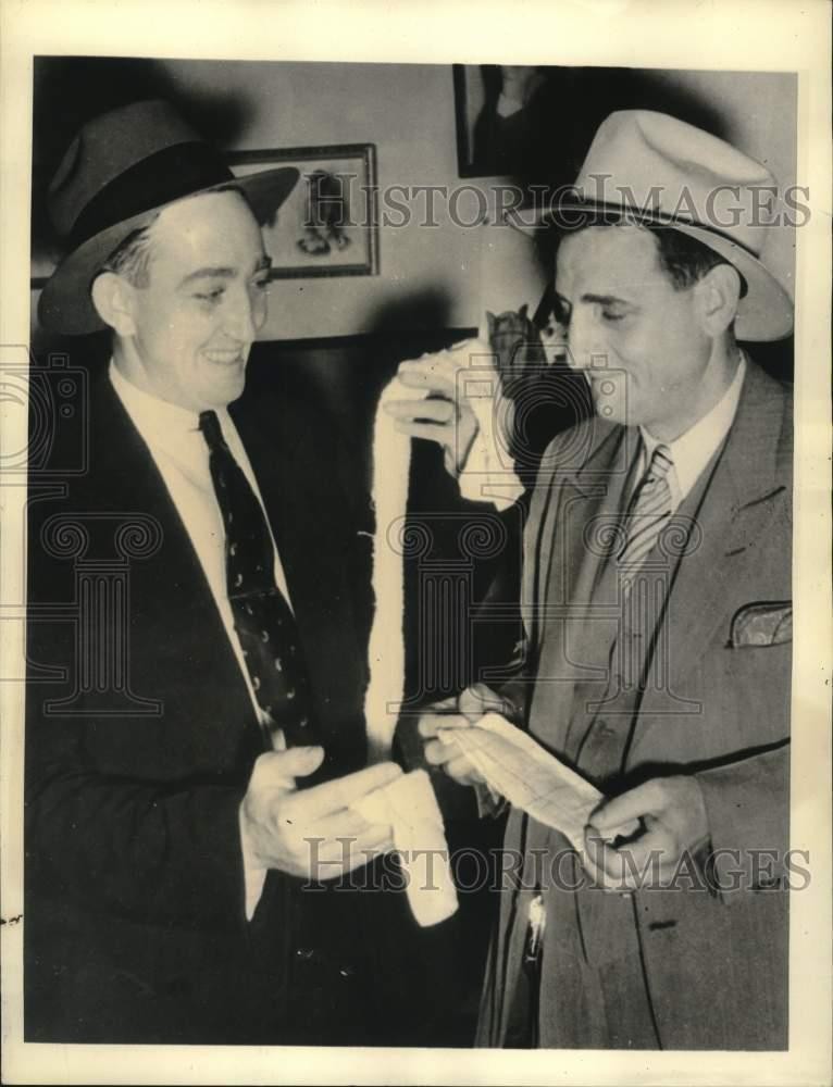 1934 Press Photo William Gettle abduction rescuers Jack Southard, Harry Broward