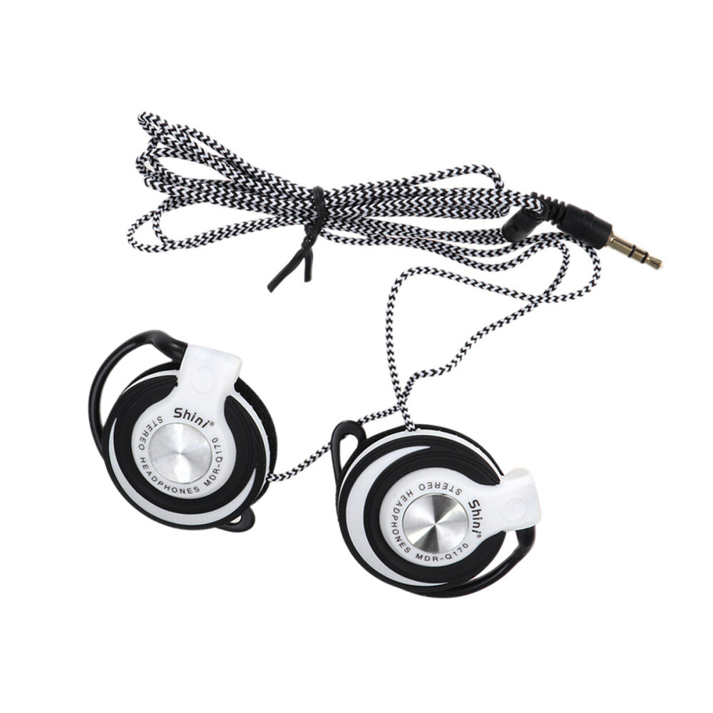 Wired Headset Clip On Ear Headphones EarHook Earphone Stereo Headphones For Mp3