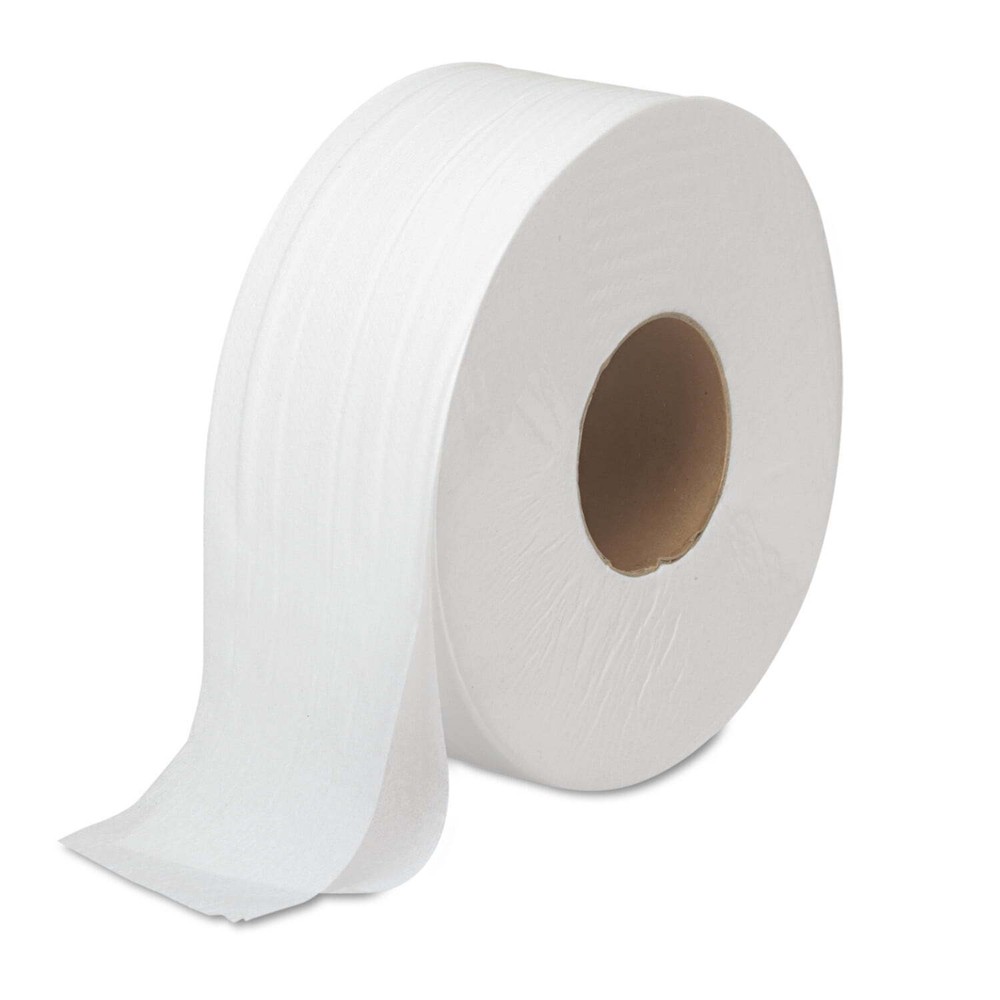 White JRT Toilet Paper, Jumbo, Septic Safe, 2-Ply, 3.3