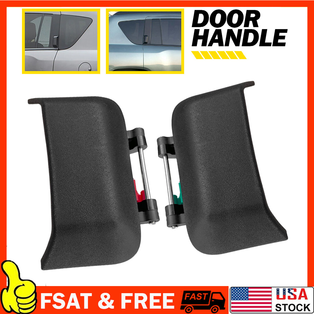 Set of 2 Black Exterior Door Handles for 2007-2016 Jeep Compass Left & Right Rear