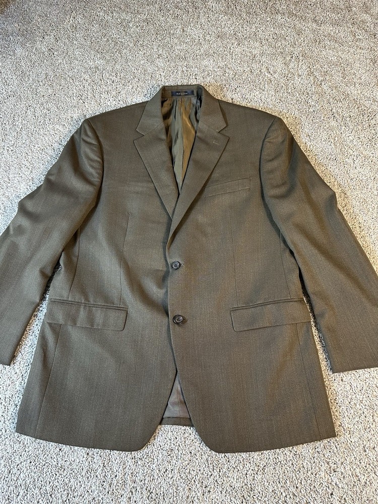 Lauren Ralph Lauren Brown Blazer Men 42R Wool-Laine Suit Jacket Sport Coat
