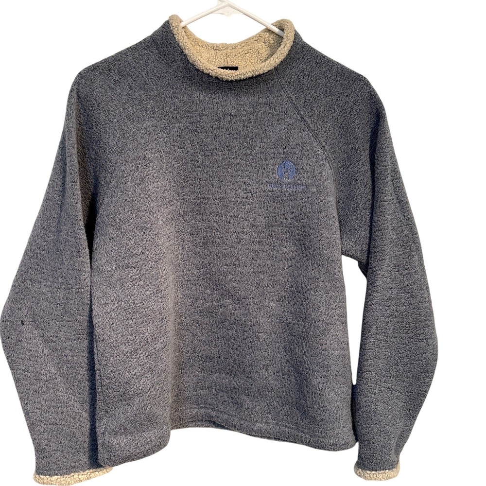 Kuhl Sweater Mens Small Gray Fleece Sherpa Lined Pullover Grandpa Crewneck