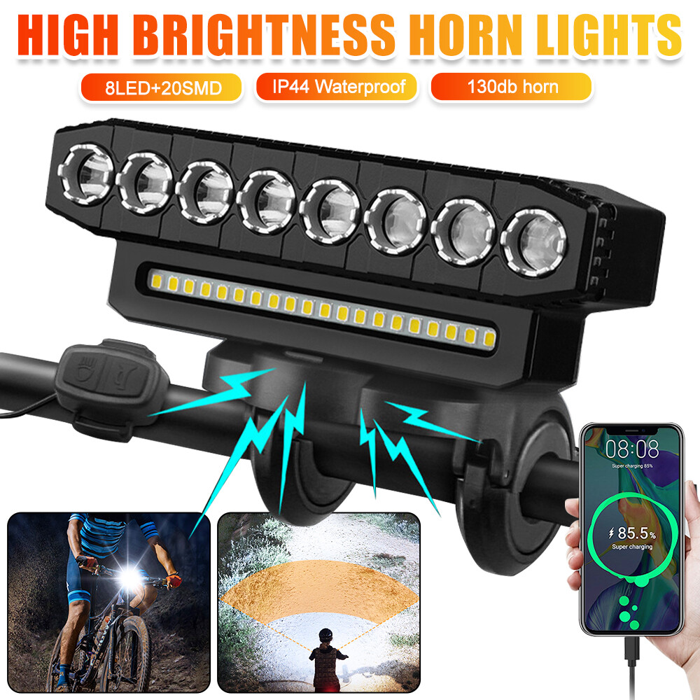 Waterproof Super Bright LED Bike Light USB Rechargeable Bicycle Front Headlight