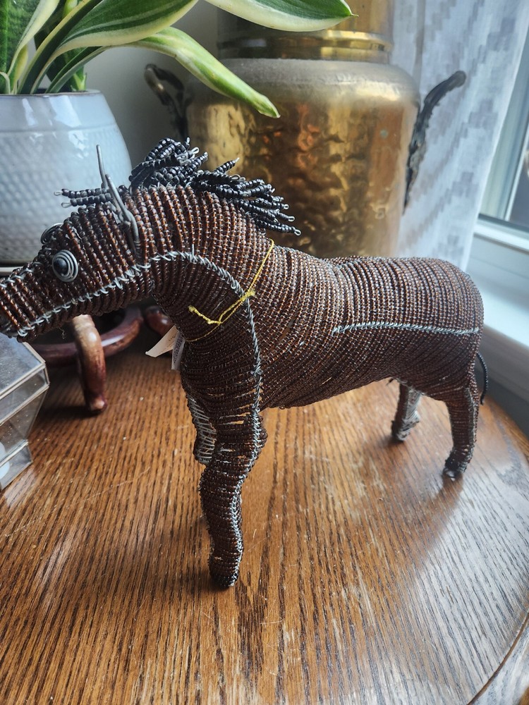 Beadworx Grass Roots Beaded Brown Horse