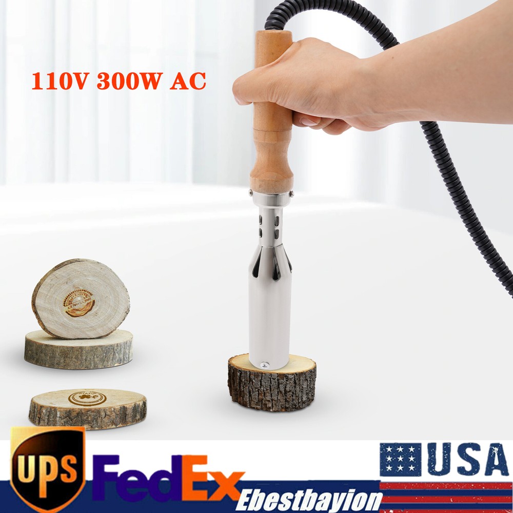 110V 1.4'' Handheld Leather Embossing Machine Hot Foil Stamping LOGO Branding