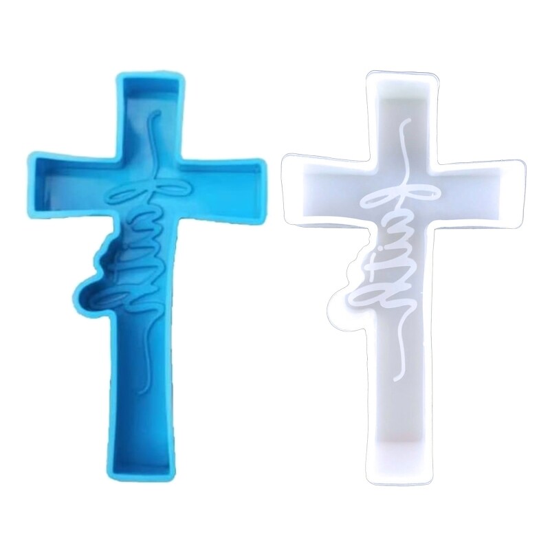 Faith for Cross Molds Silicone Epoxy Resin Mold for Jewelry Making Necklace Moul