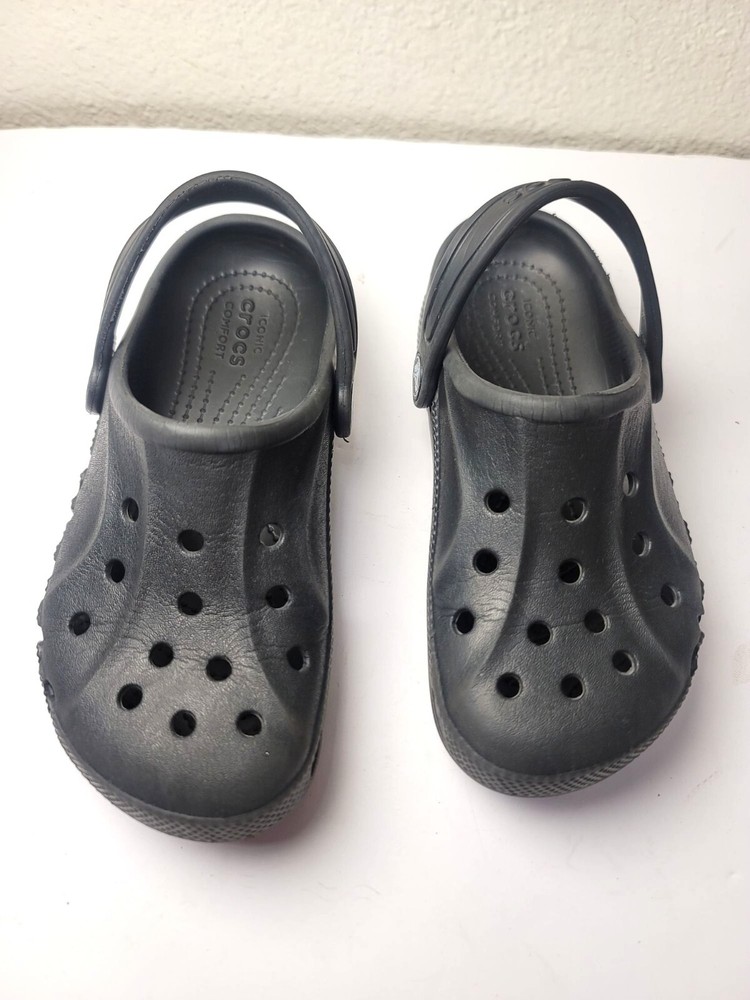 Black Crocs Classic Clogs Slip-On Shoes Unisex Size C13Lightweight & Comfortable