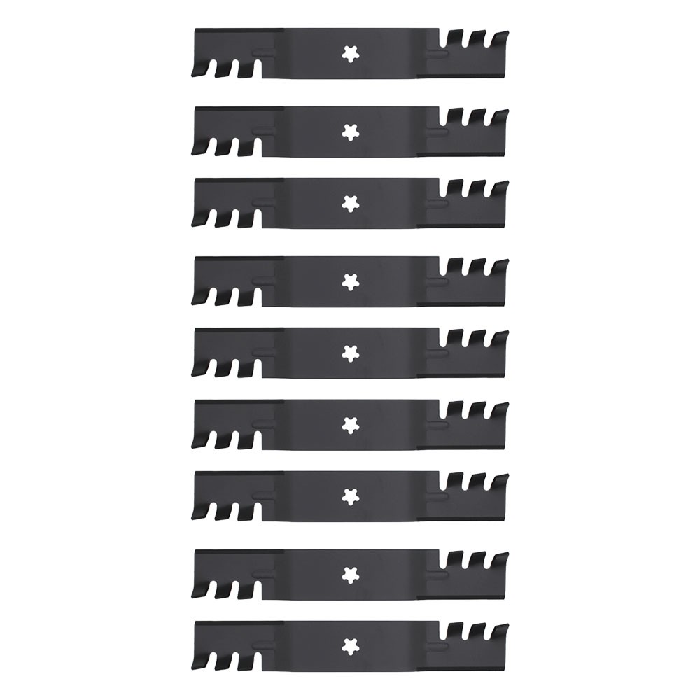 Qty 9: Toothed Mulching Mower Blade Fits Husqvarna Replaces 532 18 72-55