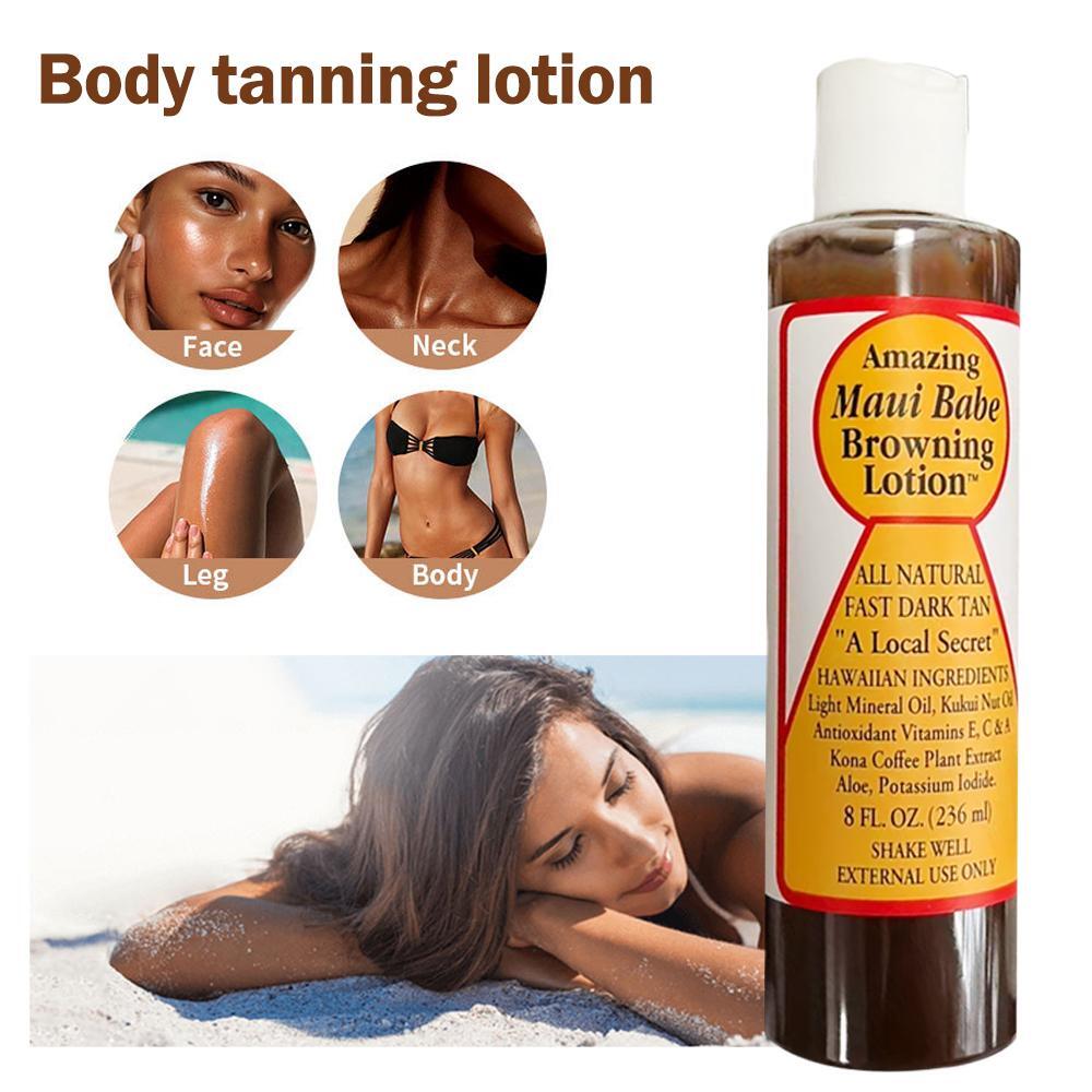 Maui Babe Natural Browning Lotion – Hawaiian Tan Accelerator for Sun-Kissed Skin