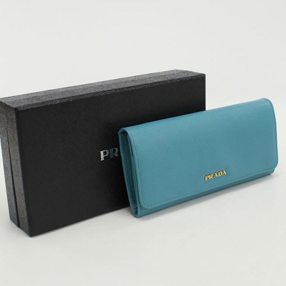 Prada Saffiano Multicolor Long Wallet with Di-fold Coin Compartment 1MH132