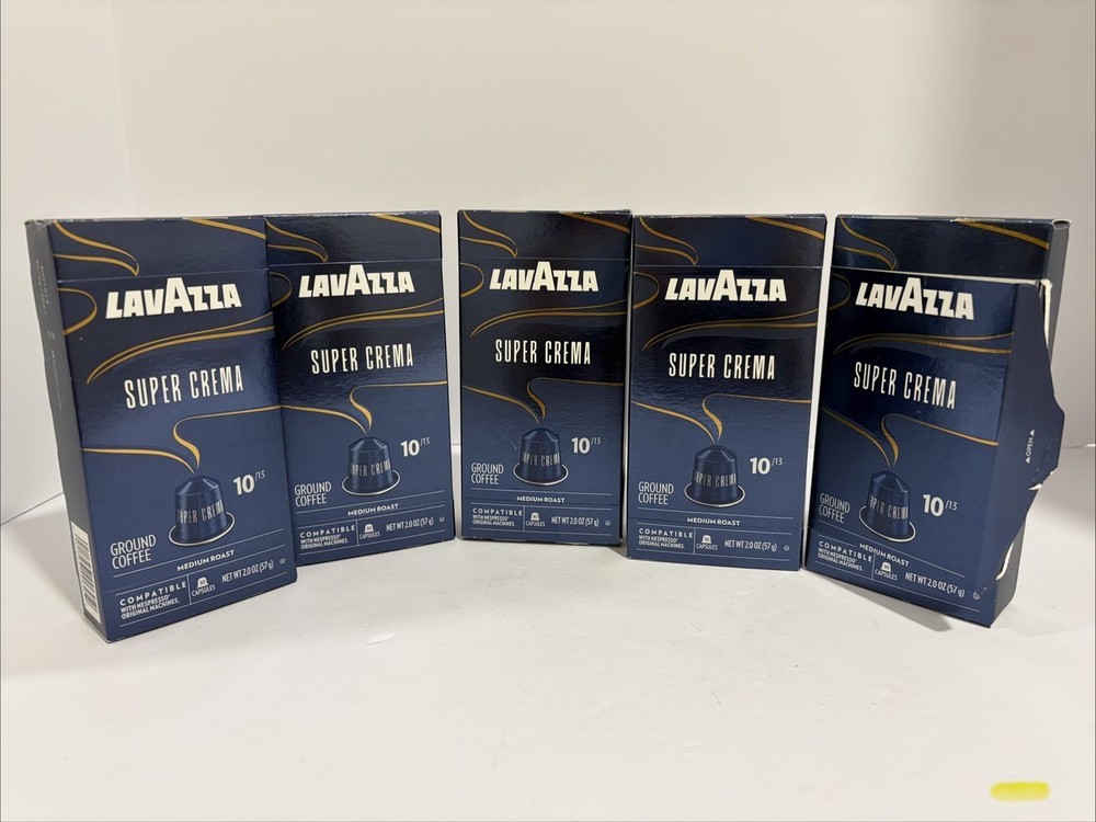 Lavazza Super Crema Coffee Capsules Compatible with Nespresso 50 Pods See PIC