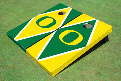 University of Oregon Alternating Diamond Cornhole Boards