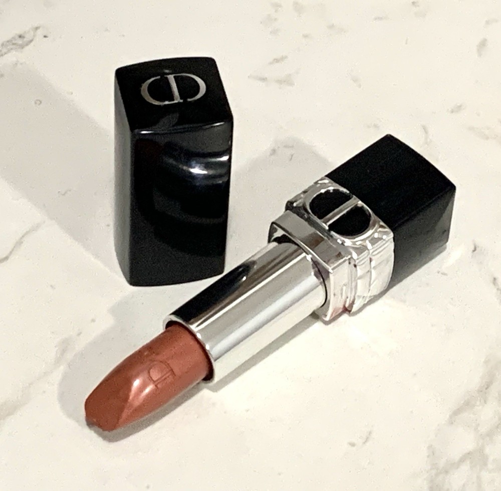 Rouge Dior Lipstick 100 Nude Look Metallic NWOB Slight Damage