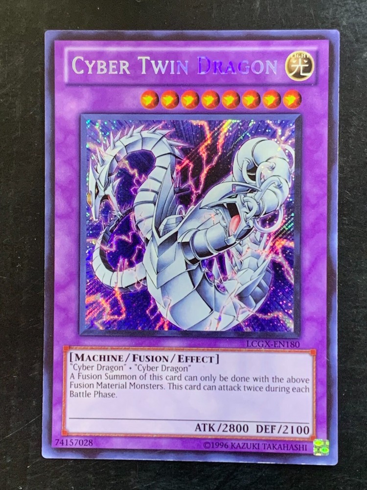 Cyber Twin Dragon LCGX-EN180 Secret Rare Unlimited YuGiOh Konami TCG-image