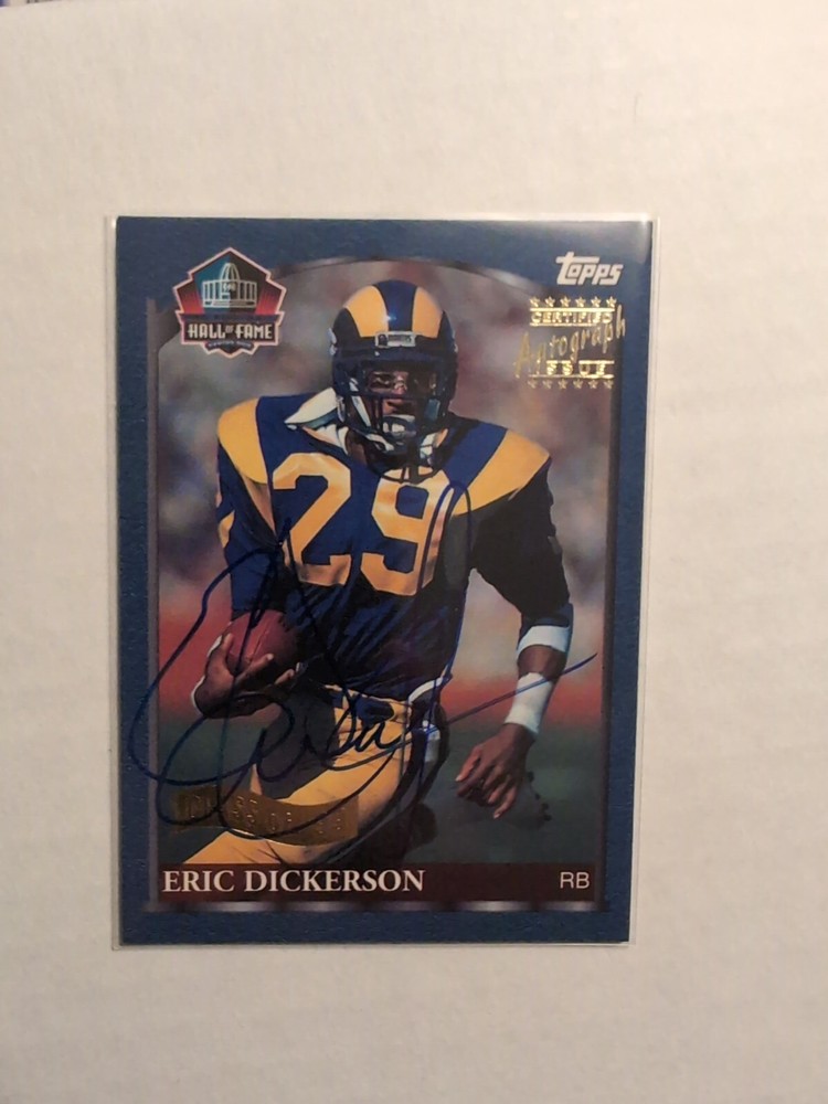 1999 Topps Autograph Issue Eric Dickerson *Hall Of Fame Class Of 99*