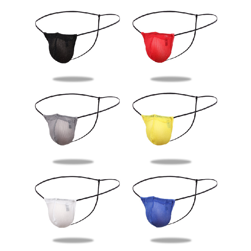 Sexy Men Mesh Breathable Thong Underpant Soft Brief Underwear G-String Briefs