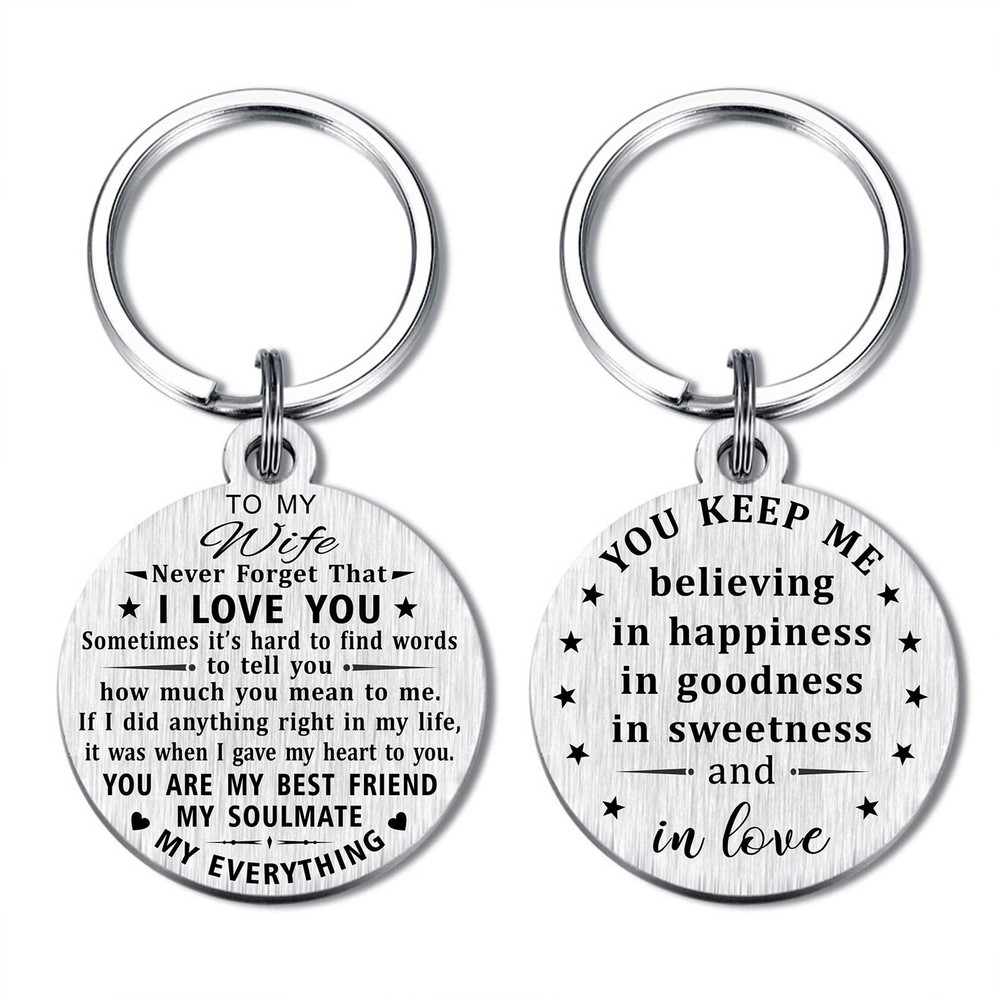 Mothers Day Wife Gifts from Husband, Wife Keychain Gift Anniversary Keychain,...-image