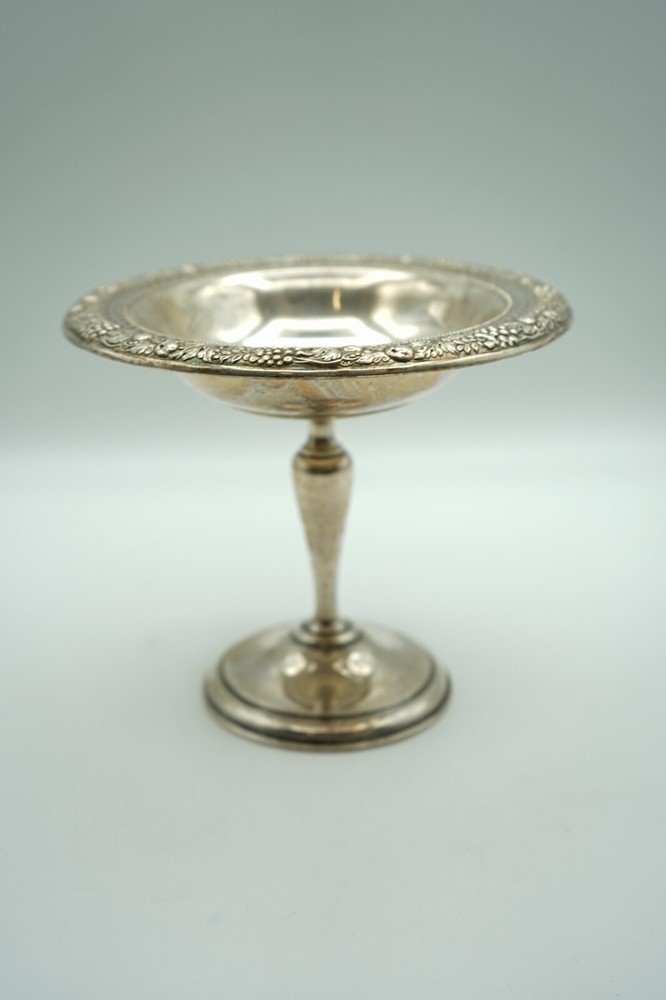 Vintage Heavy Silver Plated Compote Serving Dish