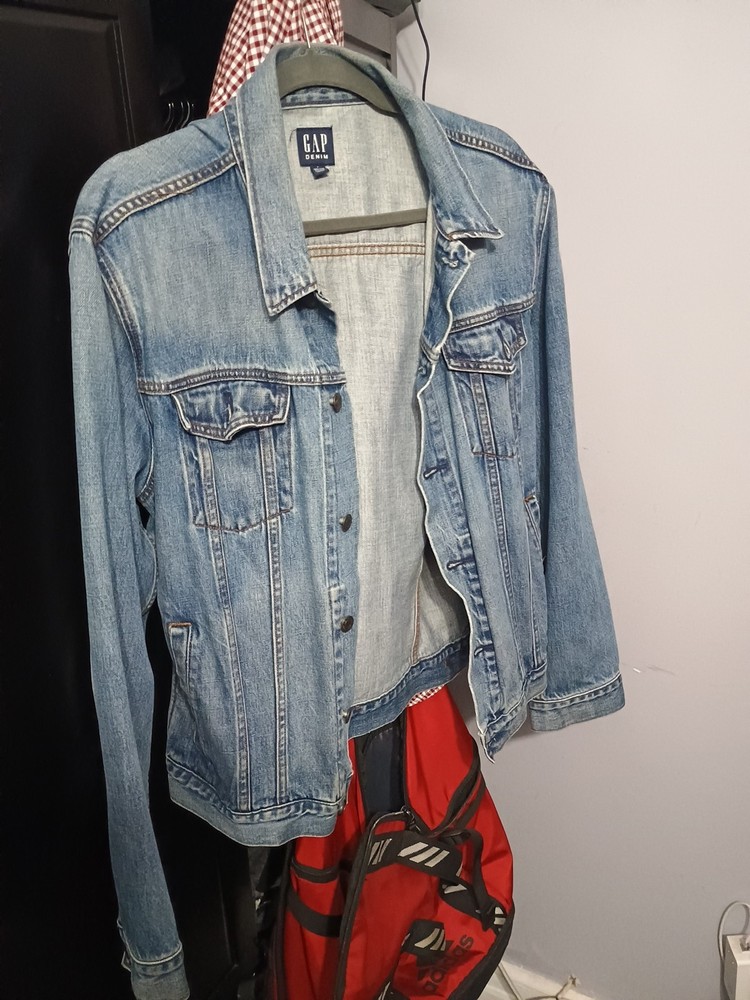 Vintage 90s Denim Trucker Jacket Men’s Large Gap Jean Made In USA