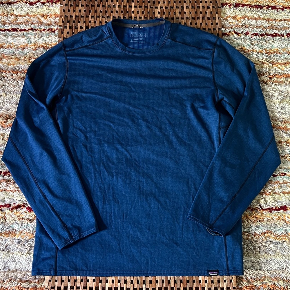 Patagonia Capilene Midweight Base Layer Crew Neck Pullover Blue Men's XL