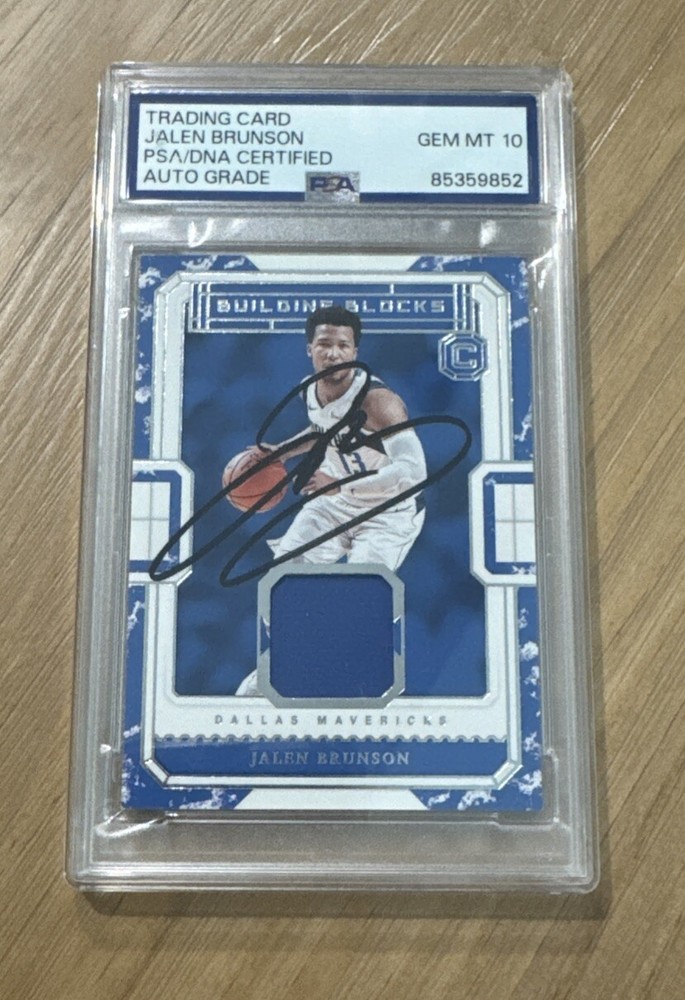 Jalen Brunson Signed 2018-19 Panini Cornerstones Rookie RPA Card PSA 10 Auto