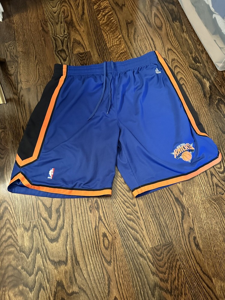 New York Knicks Shorts Adult Blue Adidas NBA Basketball Mens Size 2XL