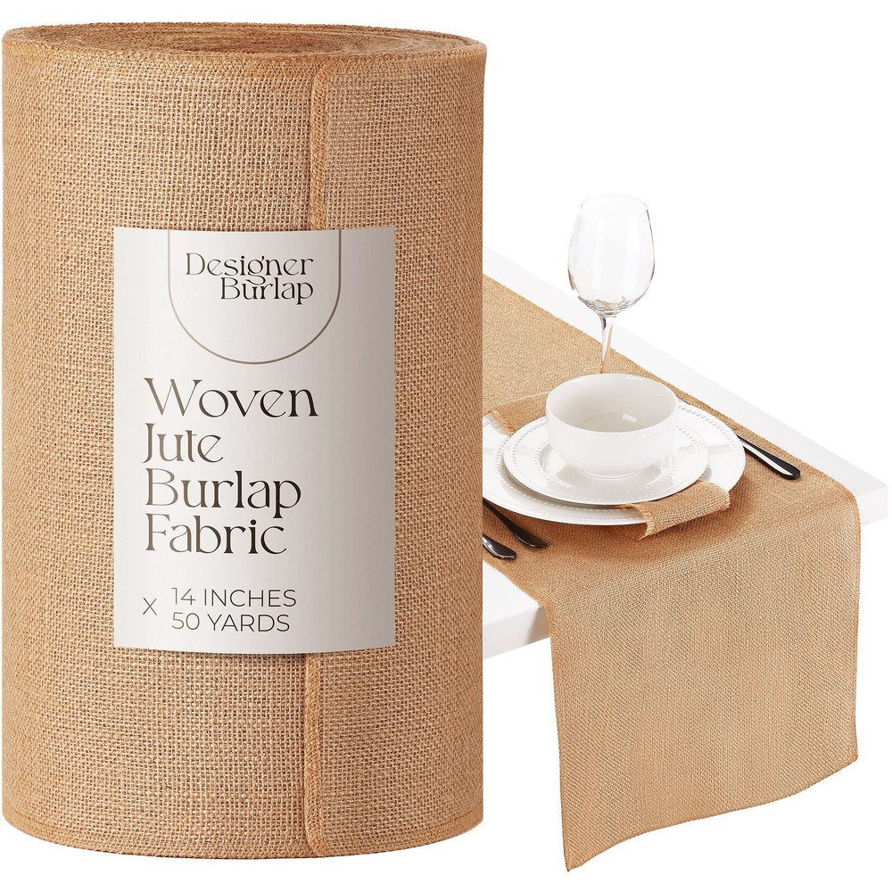 Table Runner - For Farmhouse-Style Dining Room - Woven Jute Fabric Placemats ...