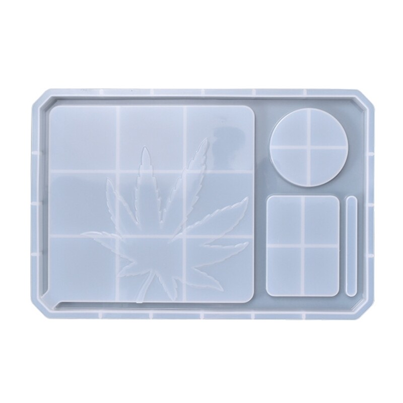 Silicone Resin Tray Mold for DIY Jewelry and Cosmetic Storage