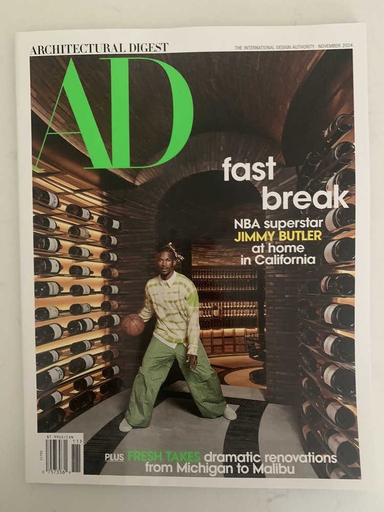 JIMMY BUTLER BUCKETS MIAMI HEAT NBA USA ARCHITECTURAL DIGEST AD MAGAZINE 2024