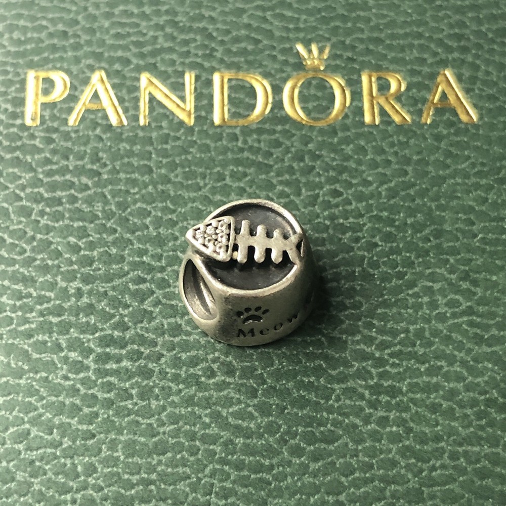 Sterling Silver Pandora Cat Bowl Charm for Cat Lovers S925 ALE