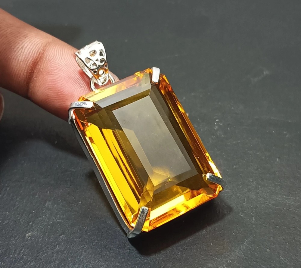 126.50 Ct EGL Certified Natural Topaz 925 Solid Silver Pendant Loose Gemstone