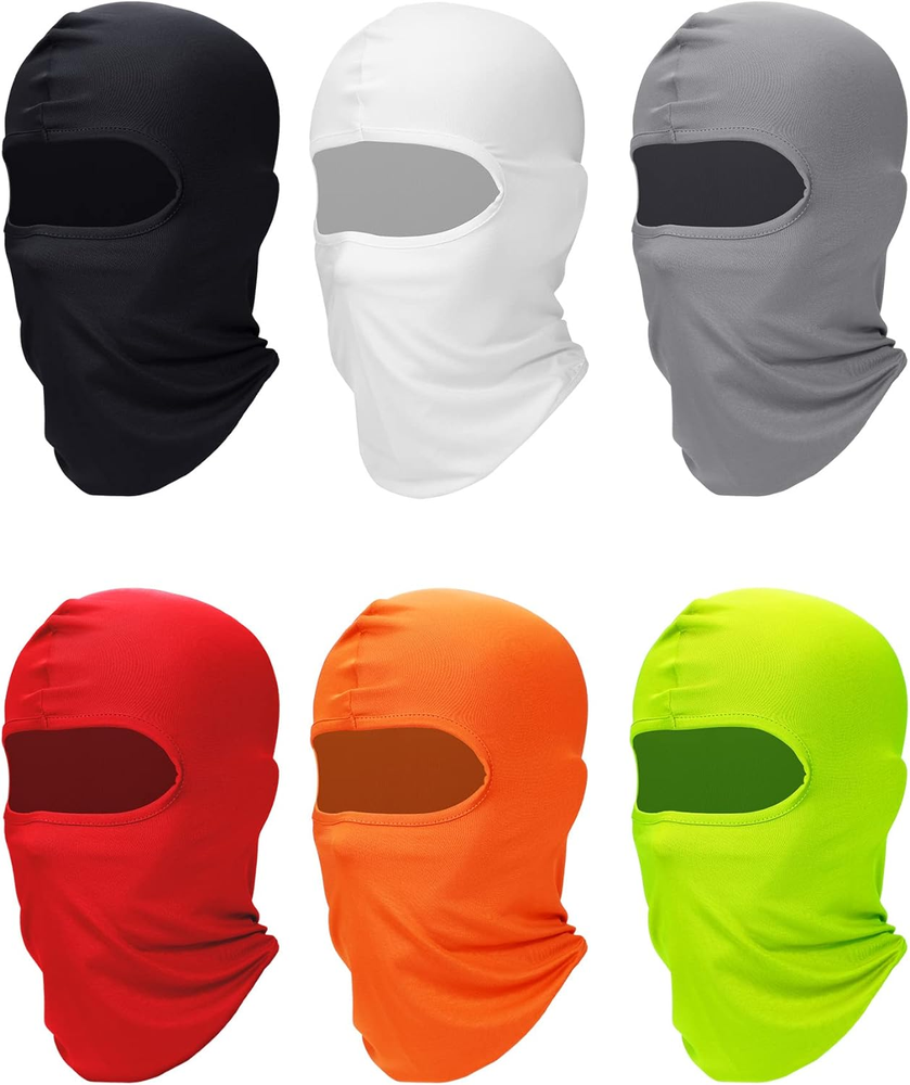 6 Pcs Ski Mask Cover Balaclava Full Face Mask Winter Face Cover UV Protection Ba