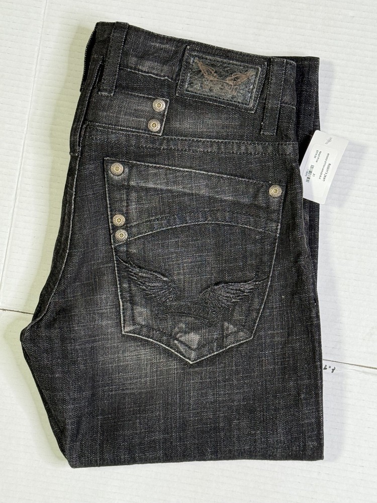 New Men’s Robin’s Jean SZ 31 Style #BD5003 STITCH WINGS BLK