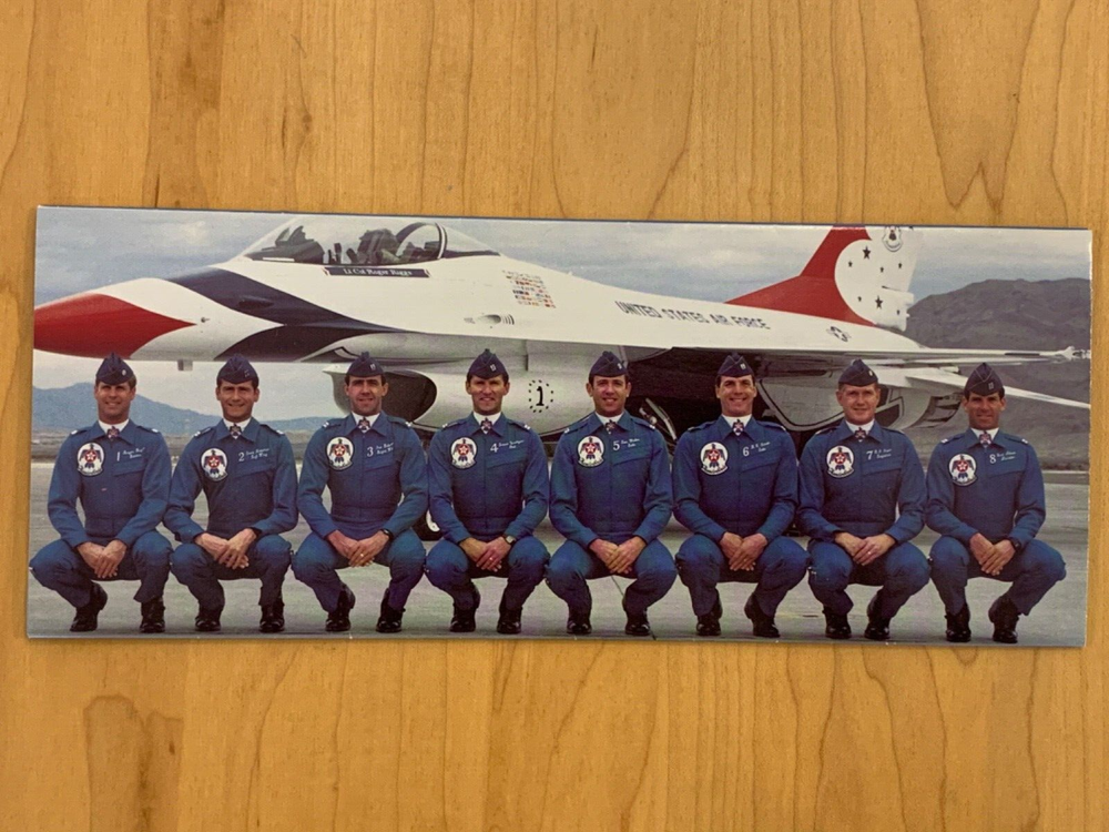 1987 THUNDERBIRDS U.S. Air Force Pilots & Crew Roster Brochure & Wall Poster