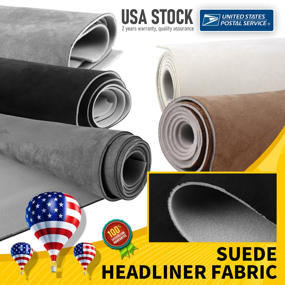 Easy-Use Auto Suede Headliner Fabric Sponge Backed for Car Roof Lining Restore