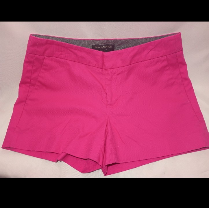 Banana Republic Hampton Fit Chino Shorts Pink Cotton Women’s Size 0 Pockets